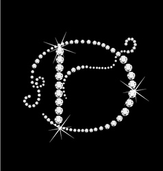 D letter vector image