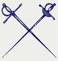 Two saber vector image