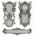 Vintage engraved frames vector image