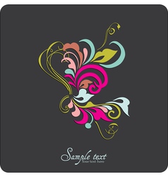 Vintage card vector image