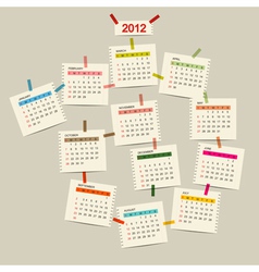 Calendar 2012 for your design vector image