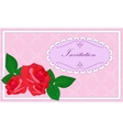 Invitation with roses vector image