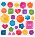 Set of colored buttons vector image
