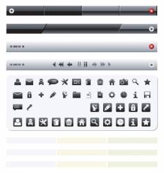 Icon set vector image