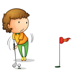 Active kid vector image