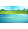 A river and a beautiful landscape vector image