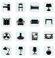 Furniture icon set vector image