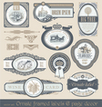 Vector set of vintage labels vector image