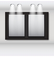 White frames in art gallery vector image