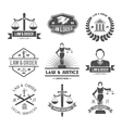 Law labels icons set vector image