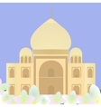 Taj Mahal with lotuses vector image
