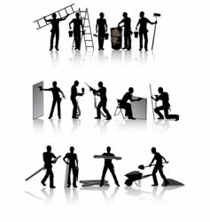 Construction workers vector image