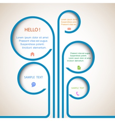 Tree of web design bubbles vector image