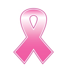 Breast cancer pink ribbon isolated on white vector image