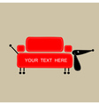 Funny dog with shape of sofa for your design vector image