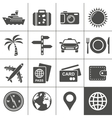 Travel and tourism icon set Simplus series vector image