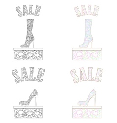Shoes sale background vector image