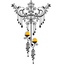 Chandelier silhoeutte Chandelier silhoeutte vector image