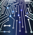 Blue computer board with impulses vector image