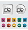 Radio single icon vector image