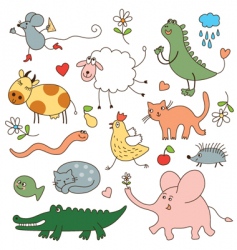 Cartoon animals vector image