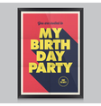 Happy birthday poster card vector image