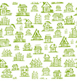 Art houses seamless background for your design vector image