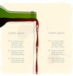 Background with red wine vector image