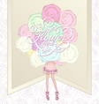 Flower Girl vector image