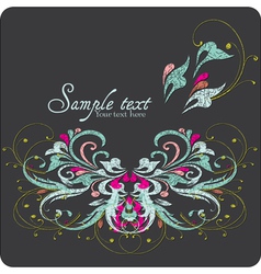 Vintage card vector image