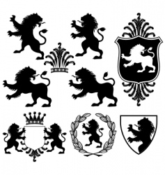 Heraldry silhouettes vector image