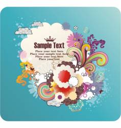 Floral frame vector image