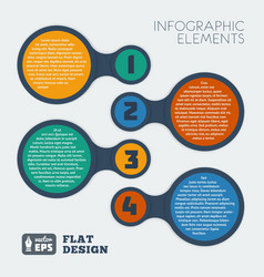 Metaball flat infographic 2 vector image