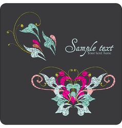 Vintage card vector image