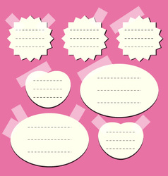 Set of paper notes vector image
