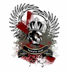Heraldry with skull vector image