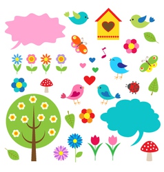 Birdstrees and bubbles for speech vector image