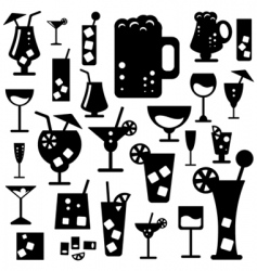 Alcohol glasses vector image