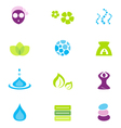 Wellness spa and nature icons vector image