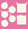 Set of paper notes vector image
