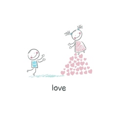 Lovers vector image