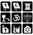 Religion icons vector image