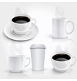 Set of coffee cups vector image