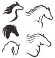 Horse silhouette vector image