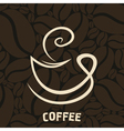 White cup of coffee vector image