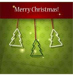 Paper Christmas tree vector image