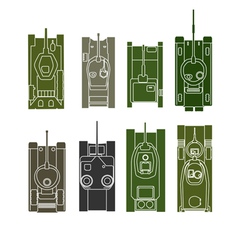 Tank collection vector image