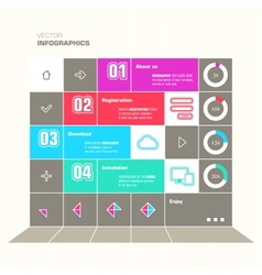 Trendy design infographic vector image