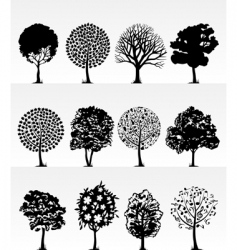 Park trees2 vector image