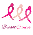 Breast cancer logo awareness ribbons vector image